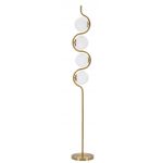 Lampadar Glamy, Mauro Ferretti, Ø25 x 165 cm, 4 x E14, 40W, fier/sticla, auriu/alb