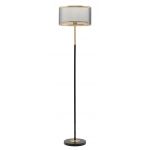 Lampadar Levels, Mauro Ferretti, Ø35 x 153 cm, 1 x E27, 40W, fier/textil, negru/auriu