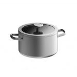 Oala cu capac BergHOFF, Leo Graphite, Ø24 cm, 6 L, inox, gri