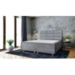 Pat matrimonial, Stockholm, Harmony E, 140x200 cm, saltea tip Pocket, topper memory, Gri