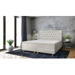 Pat matrimonial, Stockholm, Chester E, 140x200 cm, saltea tip Pocket, topper memory, Bej