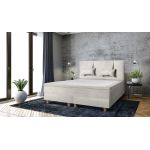 Pat matrimonial, Stockholm, Classic E, 140x200 cm, saltea tip Pocket, topper memory, Bej
