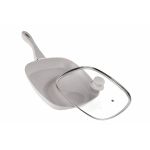 Tigaie grill + capac Mozaik, Heinner Home, 28 x 4 cm, aluminiu, bej