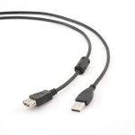 prelungitor, USB 2.0 (T) la USB 2.0 (M), 1.8m, premium, conectori auriti, negru, CCF-USB2-AMAF-6