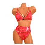Costum de baie dama 2 piese engross imprimeu efect marmura