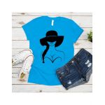 Tricou feminin female with hat, family, engros