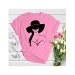 Tricou feminin female with hat, family, engros