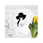 Tricou feminin female with hat, family, engros