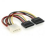 4-pin Molex Male - 2x SATA Female, 0.15m