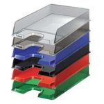 Tavita pentru documente Esselte Europost supozabila, 255 x 65 x 350 mm, transparent - Pret/buc