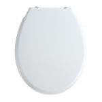Capac de toaleta cu sistem automat de coborare, Wenko, Bilbao, 35 x 43.5 cm, duroplast, alb