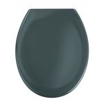 Capac de toaleta cu sistem automat de coborare, Wenko, Premium Ottana, 37.5 x 44.5 cm, duroplast, gri