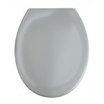 Capac de toaleta cu sistem automat de coborare, Wenko, Premium Ottana, 37.5 x 44.5 cm, duroplast, gri deschis