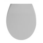 Capac de toaleta cu sistem automat de coborare, Wenko, Samos Concrete, 37.5 x 44.5 cm, duroplast, gri