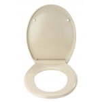Capac de toaleta cu sistem automat de coborare, Wenko, Premium Ottana, 37.5 x 45 cm, duroplast, bej