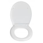 Capac de toaleta cu sistem automat de coborare, Wenko, Rieti, 37 x 44 cm, duroplast, alb