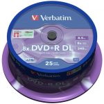 Verbatim DVD+R DOUBLE LAYER 8X 8.5GB MATT SILVER SURFACE