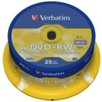 VERBATIM DVD+RW 4X spindle 25
