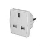 Adaptor stecher de retea englezesc Anglia - Romania, fara impamantare, plastic, UK-EU 250V/10A ENGROSS