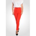Pantalon dama slim en-gros, culoare Corai