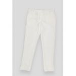 Pantaloni dama en-gros, Slim, ALB