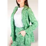 Sacou dama subtire Jacard en-gros, culoare VERDE