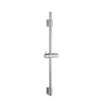 Bara cu suport pentru dus, Wenko, Classic, 70 cm, inox, gri