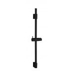Bara cu suport pentru dus, Wenko, Classic, 70 cm, inox, negru