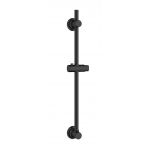 Bara cu suport pentru dus, Wenko, Shower, 70 cm, inox, negru