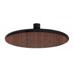 Cap de dus superior, Wenko, Water Saving Rain, Ø 22.5 cm, plastic, negru/maro