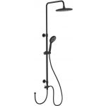Coloana dus, Wenko, Water Saving, Black, 120 cm, inox, negru mat