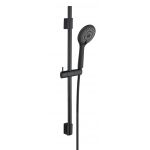 Coloana dus, Wenko, Water Saving, Black, 70 cm, inox, negru mat