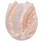 Capac de toaleta cu sistem automat de coborare, Wenko, Easy-Close Canyon, 38 x 44.5 cm, duroplast, multicolor