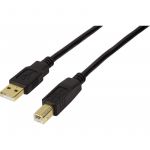USB 2.0 Male tip A - USB 2.0 Male tip B, 10m, Active Repeater, negru