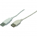 USB 2.0 tip A Male - USB 2.0 tip A Female, 3m, Gri