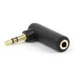 Gembird audio adapter plug 3.5mm, right angle adapter, 90°, black