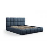 Pat tapitat cu tablie si lada depozitare, Bellis, Micadoni Home, BL, 180x200 cm, poliester chenille, albastru regal