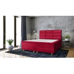 Pat matrimonial, Stockholm, Harmony E, 160x200 cm, saltea tip Pocket, topper memory, Rosu