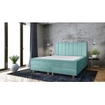 Pat matrimonial, Stockholm, Lines E, 180x200 cm, saltea tip Pocket, topper memory, Mint