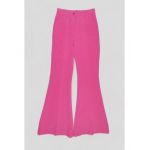 Pantalon dama subtiri evazati en-gros, culoare Roz