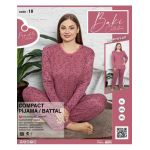 Pijamale Dama Battal Compact Penye Baki 18 Engros