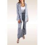 Set sacou și pantalon dama en-gros, culoare albastru carouri