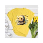 Tricou feminin flori, albinuta in flori, engros
