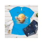 Tricou feminin flori, albinuta intre flori, engros