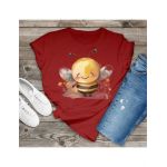 Tricou feminin flori, albinuta intre flori, engros