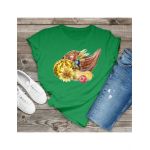 Tricou feminin flori, autumn flowers, engros