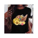 Tricou feminin flori, autumn flowers, engros