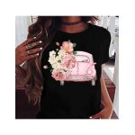 Tricou feminin flori, elegant flower, engros