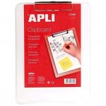 Clipboard simplu Apli, A4, plastic, transparent