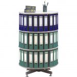 Extensie coloana rotativa pentru bibliorafturi, PFL, gri, 80x36 cm